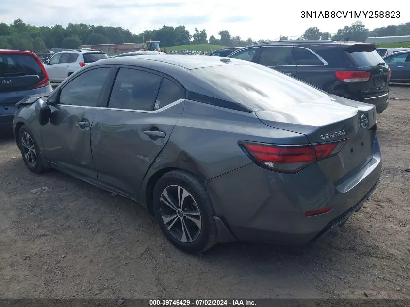 2021 Nissan Sentra Sv Xtronic Cvt VIN: 3N1AB8CV1MY258823 Lot: 39746429