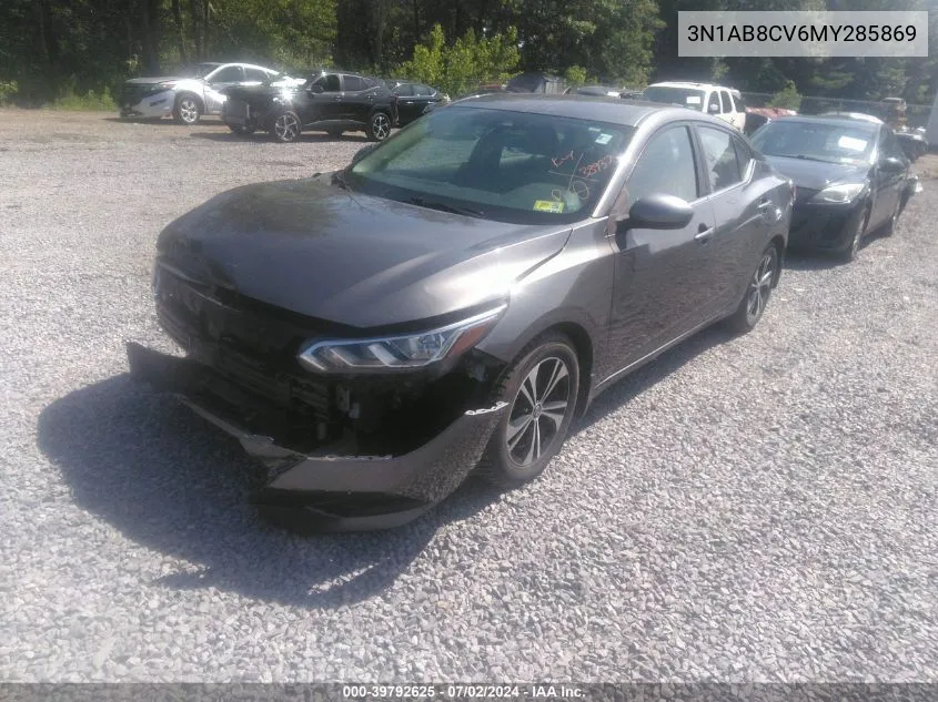 2021 Nissan Sentra Sv Xtronic Cvt VIN: 3N1AB8CV6MY285869 Lot: 39792625