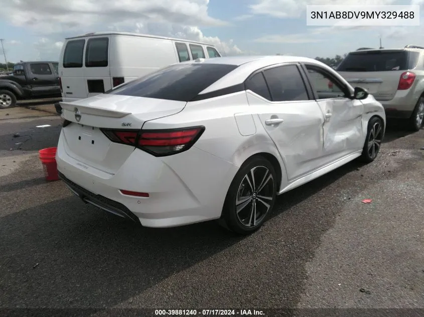 2021 Nissan Sentra Sr Xtronic Cvt VIN: 3N1AB8DV9MY329488 Lot: 39881240