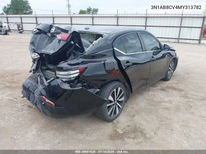 2021 Nissan Sentra Sv Xtronic Cvt VIN: 3N1AB8CV4MY313782 Lot: 39881620