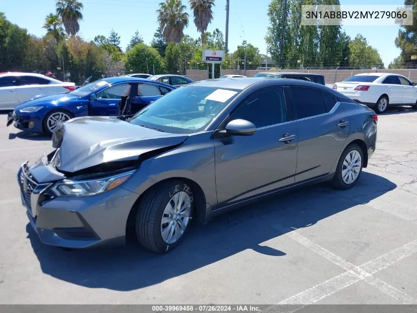 2021 Nissan Sentra S Xtronic Cvt VIN: 3N1AB8BV2MY279066 Lot: 39969458