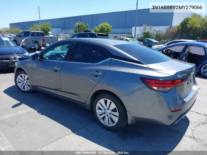 2021 Nissan Sentra S Xtronic Cvt VIN: 3N1AB8BV2MY279066 Lot: 39969458