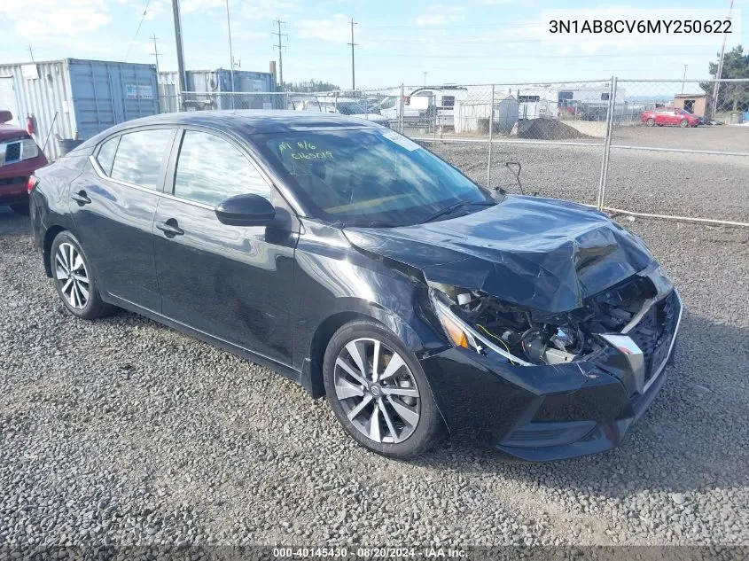 2021 Nissan Sentra Sv Xtronic Cvt VIN: 3N1AB8CV6MY250622 Lot: 40145430