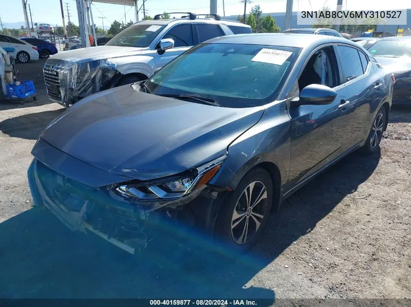 2021 Nissan Sentra Sv Xtronic Cvt VIN: 3N1AB8CV6MY310527 Lot: 40159877