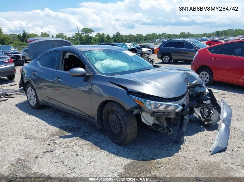 2021 Nissan Sentra S VIN: 3N1AB8BV8MY284742 Lot: 40164595