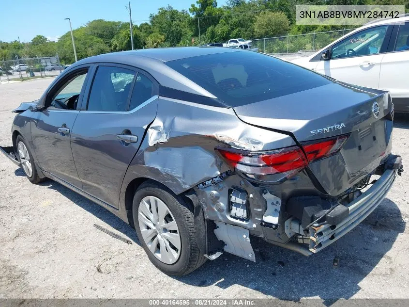 2021 Nissan Sentra S VIN: 3N1AB8BV8MY284742 Lot: 40164595