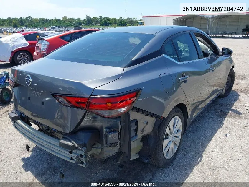 2021 Nissan Sentra S VIN: 3N1AB8BV8MY284742 Lot: 40164595