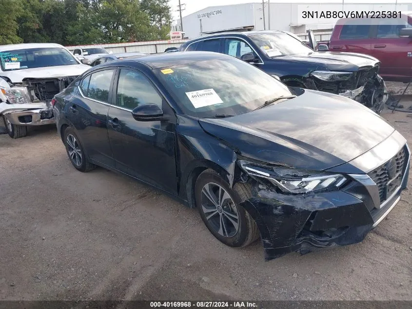 2021 Nissan Sentra Sv Xtronic Cvt VIN: 3N1AB8CV6MY225381 Lot: 40169968