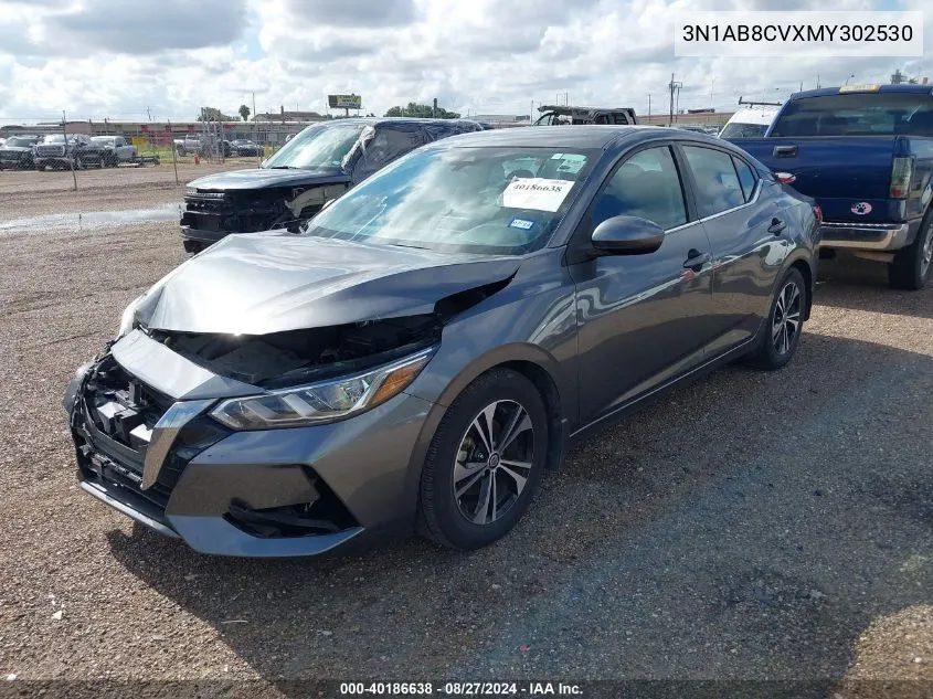 2021 Nissan Sentra Sv Xtronic Cvt VIN: 3N1AB8CVXMY302530 Lot: 40186638