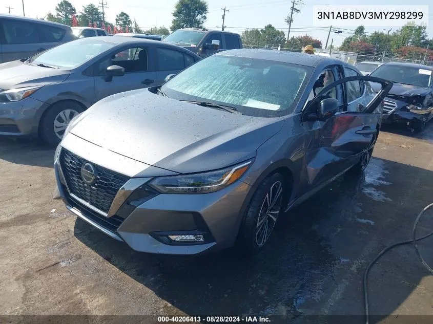 2021 Nissan Sentra Sr Xtronic Cvt VIN: 3N1AB8DV3MY298299 Lot: 40206413