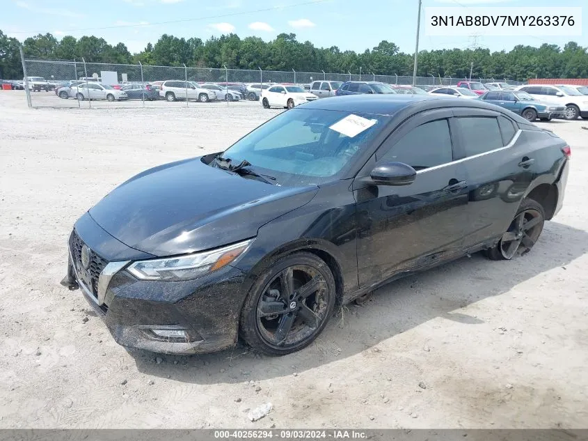 2021 Nissan Sentra Sr Xtronic Cvt VIN: 3N1AB8DV7MY263376 Lot: 40256294