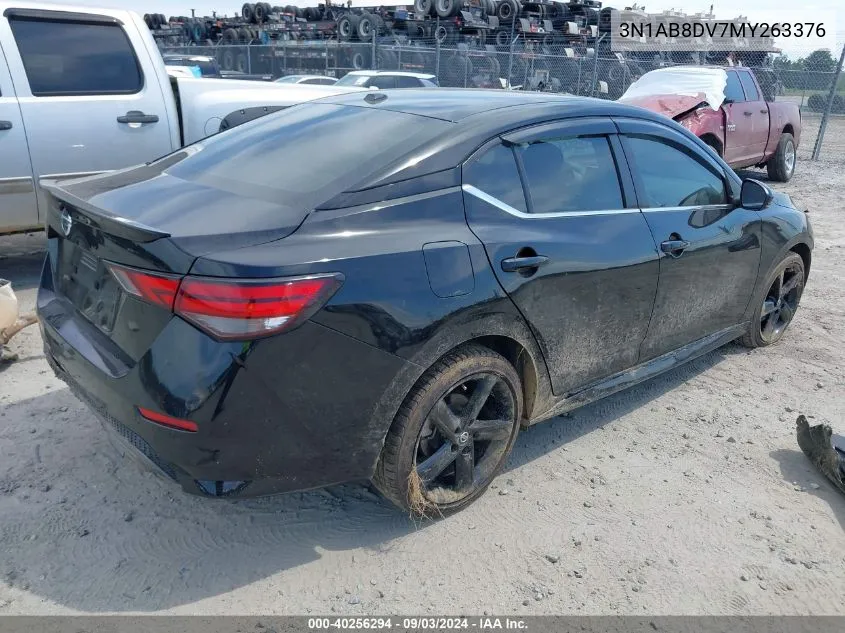 2021 Nissan Sentra Sr Xtronic Cvt VIN: 3N1AB8DV7MY263376 Lot: 40256294