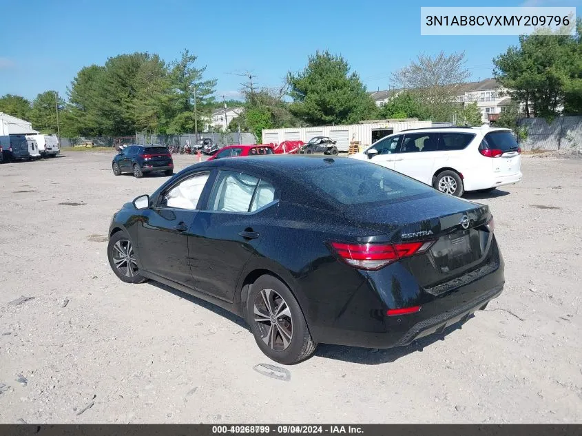 2021 Nissan Sentra Sv Xtronic Cvt VIN: 3N1AB8CVXMY209796 Lot: 40268799