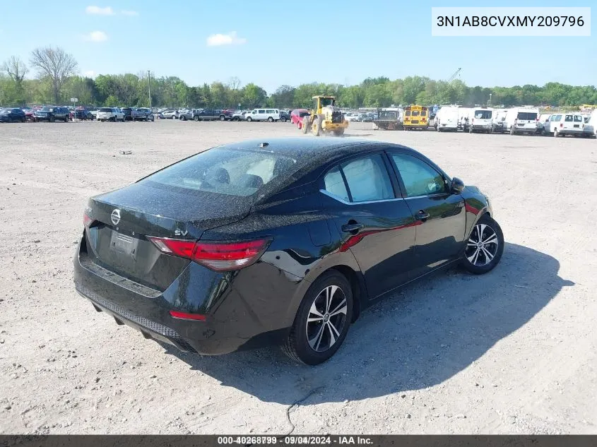 2021 Nissan Sentra Sv Xtronic Cvt VIN: 3N1AB8CVXMY209796 Lot: 40268799