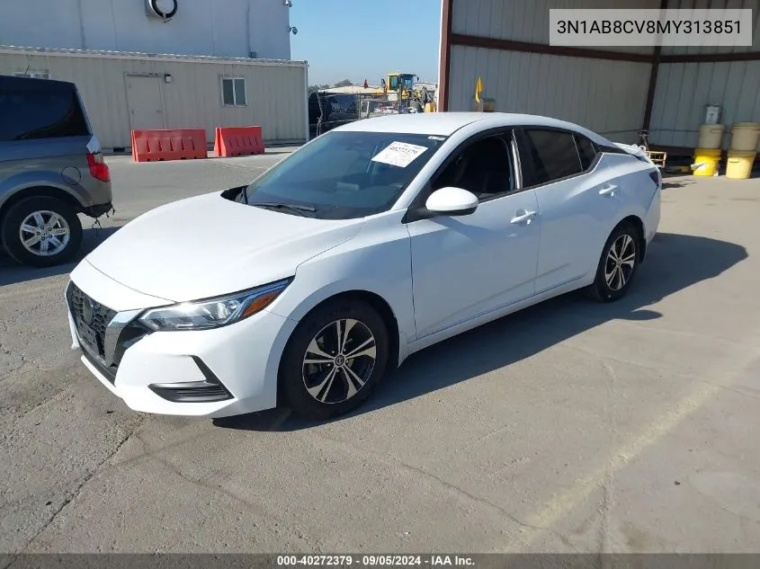 2021 Nissan Sentra Sv VIN: 3N1AB8CV8MY313851 Lot: 40272379