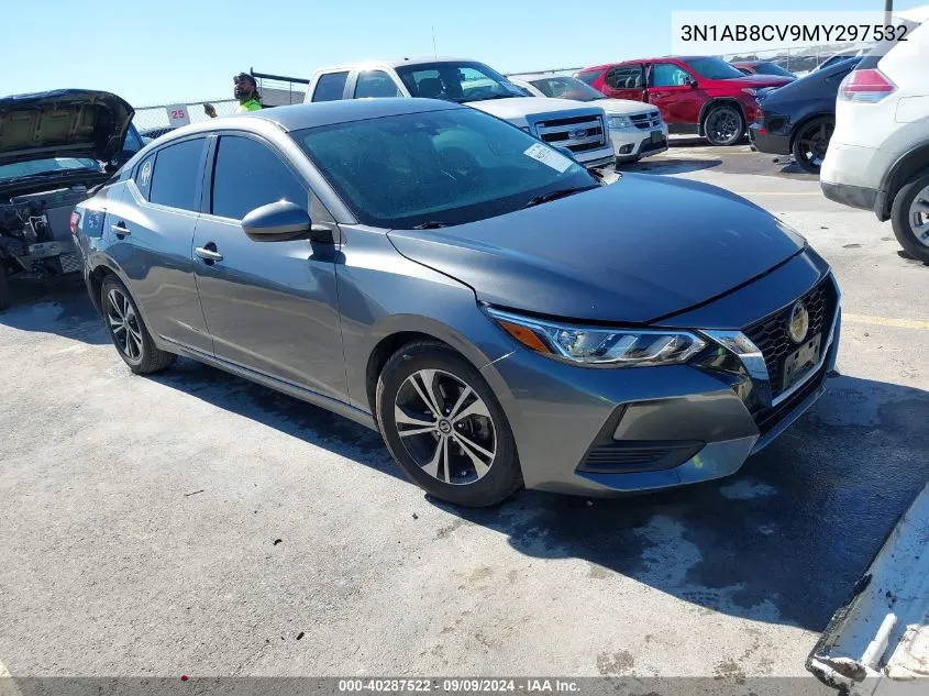 2021 Nissan Sentra Sv Xtronic Cvt VIN: 3N1AB8CV9MY297532 Lot: 40287522