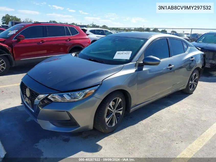 2021 Nissan Sentra Sv Xtronic Cvt VIN: 3N1AB8CV9MY297532 Lot: 40287522