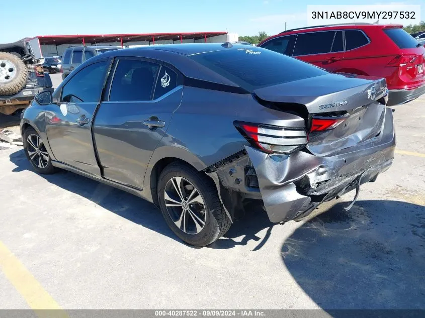 2021 Nissan Sentra Sv Xtronic Cvt VIN: 3N1AB8CV9MY297532 Lot: 40287522