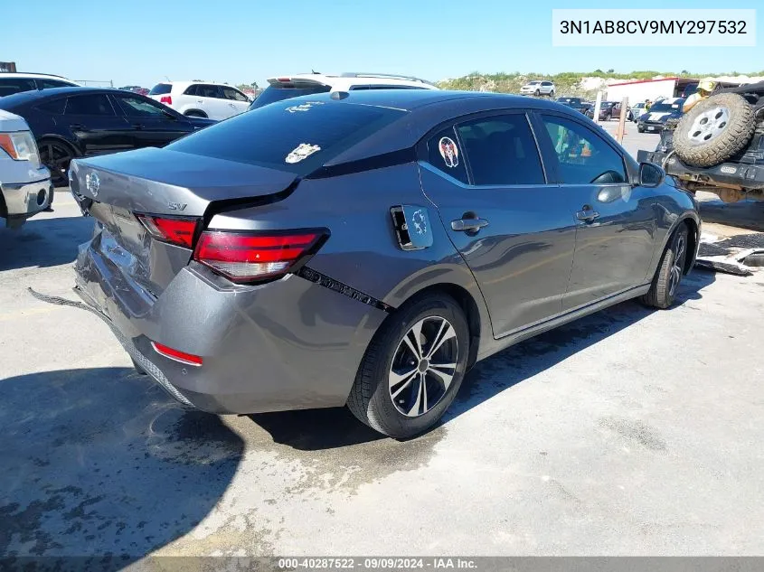 2021 Nissan Sentra Sv Xtronic Cvt VIN: 3N1AB8CV9MY297532 Lot: 40287522