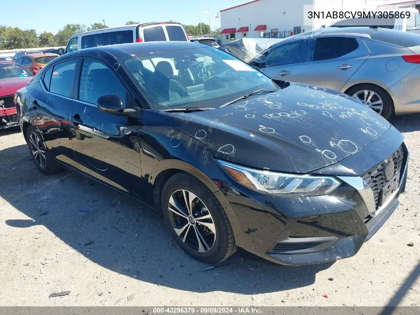 2021 Nissan Sentra Sv Xtronic Cvt VIN: 3N1AB8CV9MY305869 Lot: 40296379