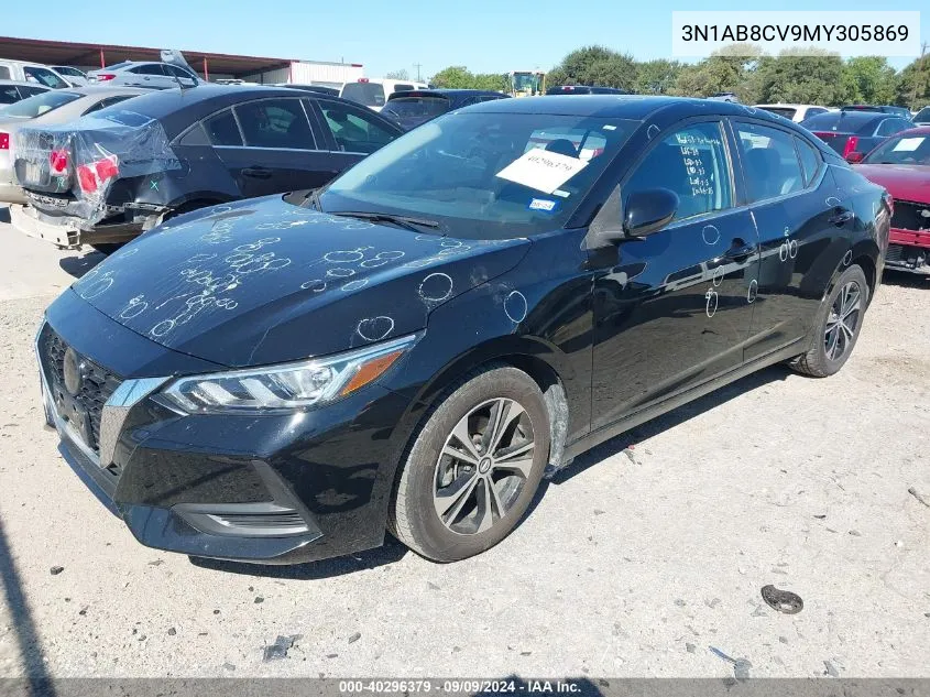 3N1AB8CV9MY305869 2021 Nissan Sentra Sv Xtronic Cvt