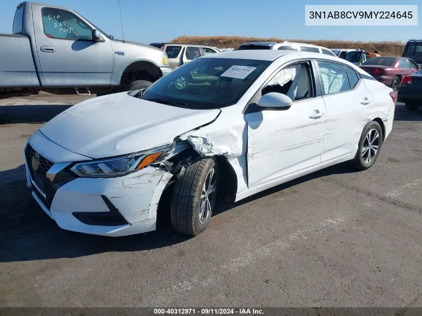 2021 Nissan Sentra Sv VIN: 3N1AB8CV9MY224645 Lot: 40312971