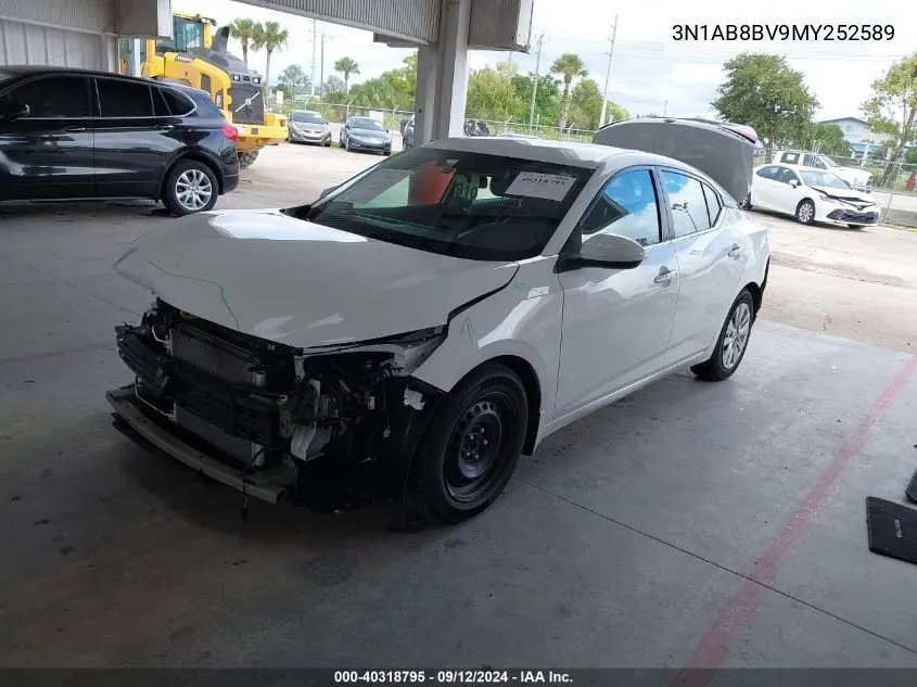 2021 Nissan Sentra S VIN: 3N1AB8BV9MY252589 Lot: 40318795