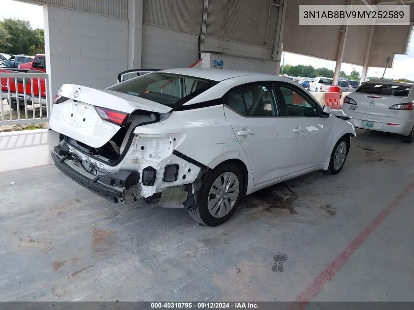 2021 Nissan Sentra S VIN: 3N1AB8BV9MY252589 Lot: 40318795