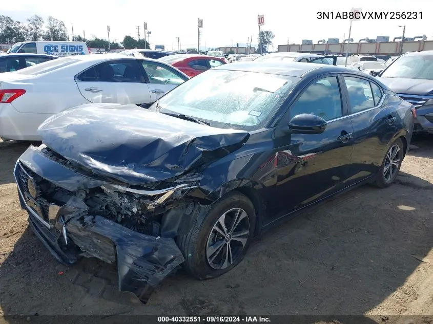 2021 Nissan Sentra Sv Xtronic Cvt VIN: 3N1AB8CVXMY256231 Lot: 40332551