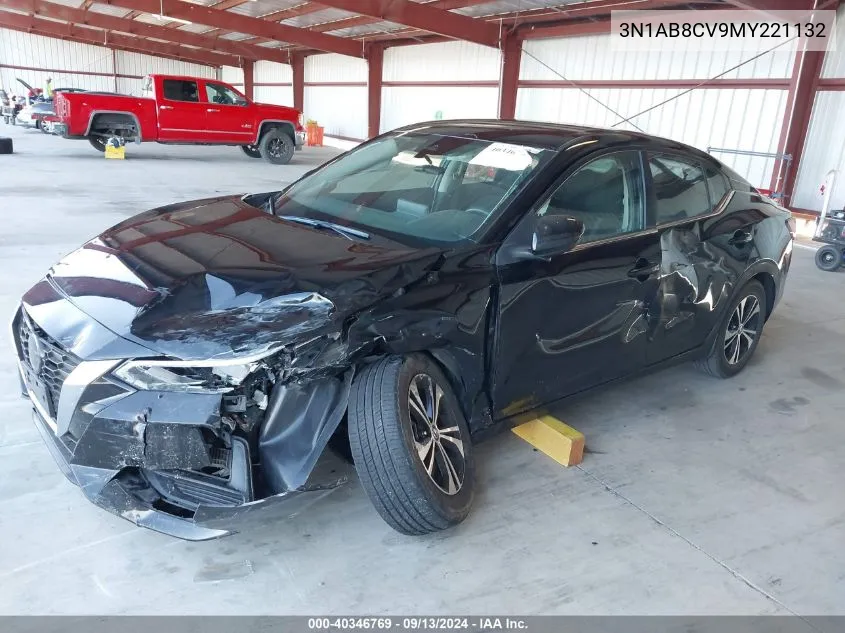 2021 Nissan Sentra Sv Xtronic Cvt VIN: 3N1AB8CV9MY221132 Lot: 40346769