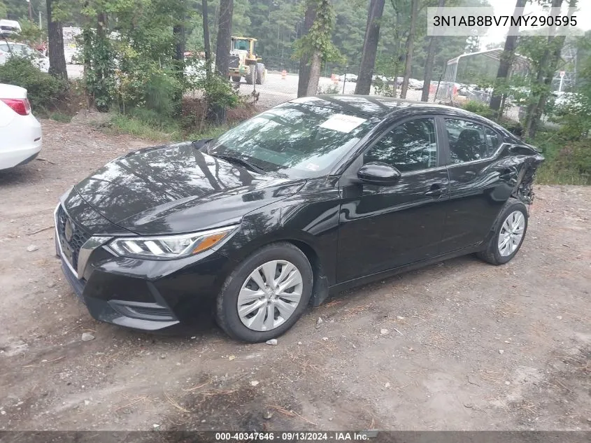 2021 Nissan Sentra S Xtronic Cvt VIN: 3N1AB8BV7MY290595 Lot: 40347646