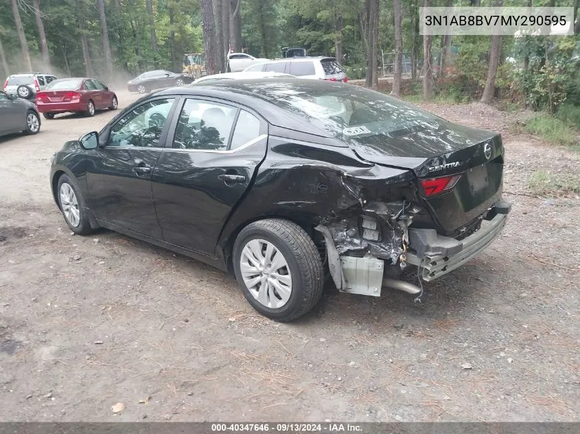 2021 Nissan Sentra S Xtronic Cvt VIN: 3N1AB8BV7MY290595 Lot: 40347646