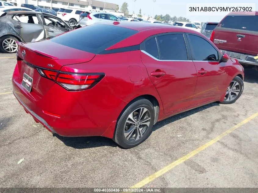 2021 Nissan Sentra Sv Xtronic Cvt VIN: 3N1AB8CV9MY267902 Lot: 40350436