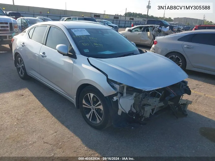 2021 Nissan Sentra Sv VIN: 3N1AB8CV1MY305588 Lot: 40352934