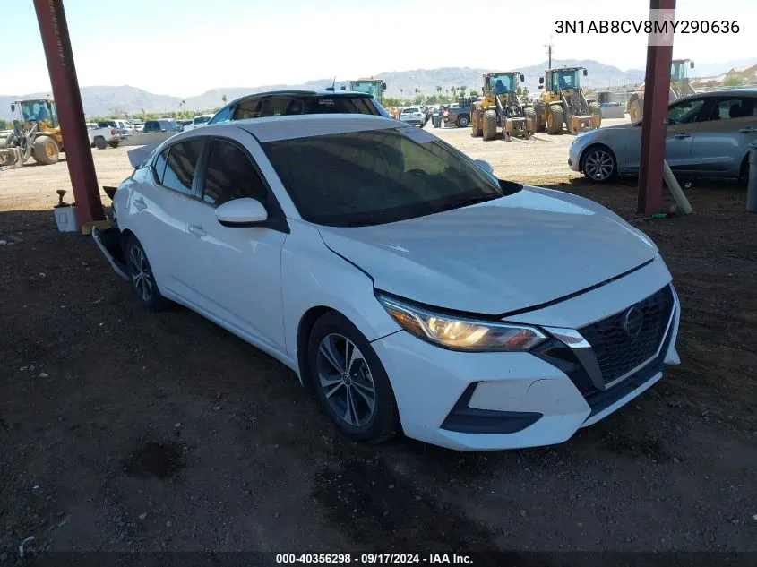 2021 Nissan Sentra Sv Xtronic Cvt VIN: 3N1AB8CV8MY290636 Lot: 40356298