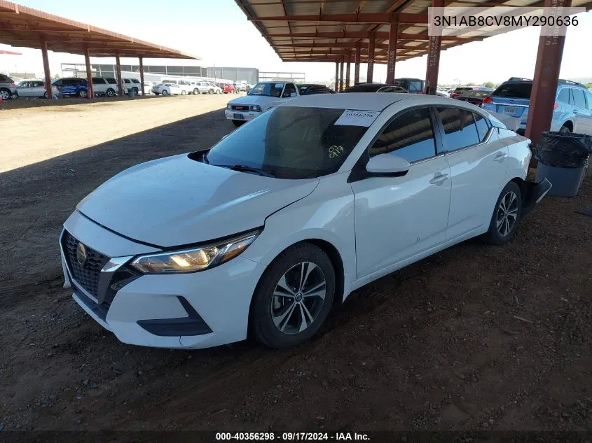 2021 Nissan Sentra Sv Xtronic Cvt VIN: 3N1AB8CV8MY290636 Lot: 40356298