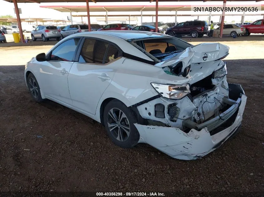 2021 Nissan Sentra Sv Xtronic Cvt VIN: 3N1AB8CV8MY290636 Lot: 40356298