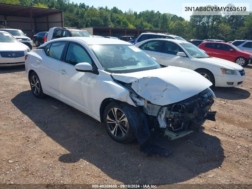 2021 Nissan Sentra Sv VIN: 3N1AB8CV5MY263619 Lot: 40359588