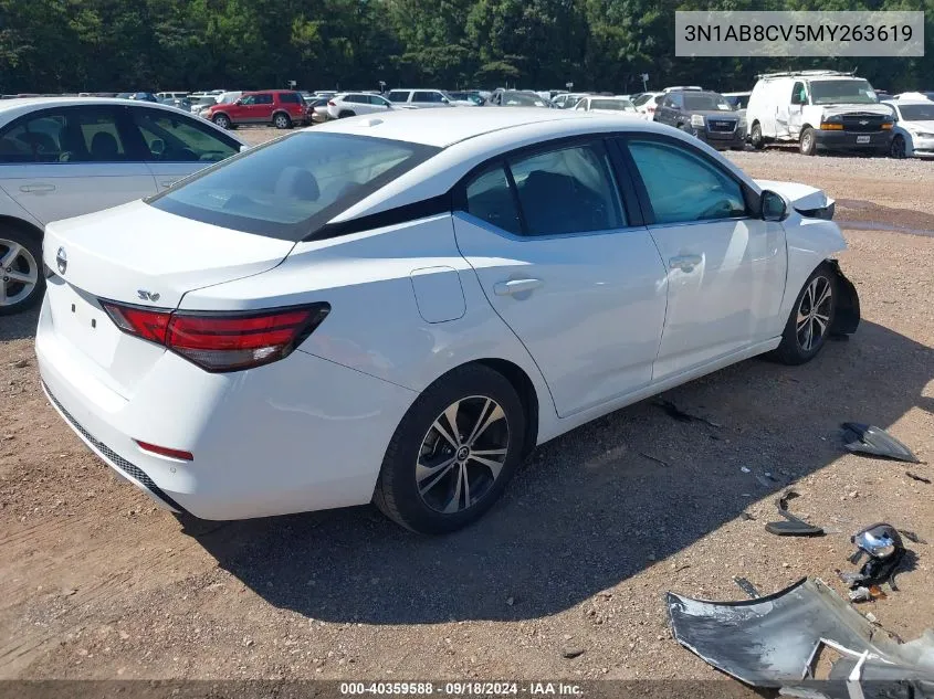 2021 Nissan Sentra Sv VIN: 3N1AB8CV5MY263619 Lot: 40359588