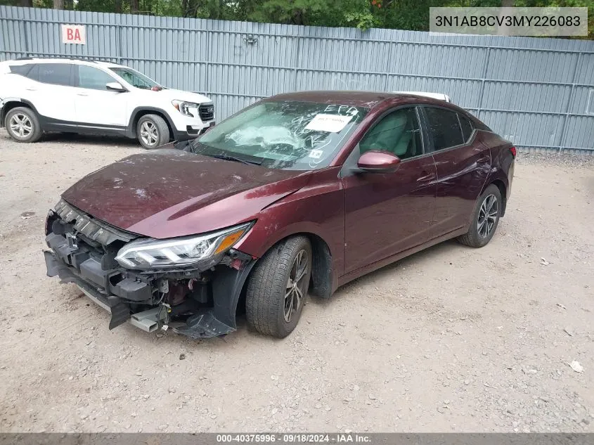 2021 Nissan Sentra Sv Xtronic Cvt VIN: 3N1AB8CV3MY226083 Lot: 40375996