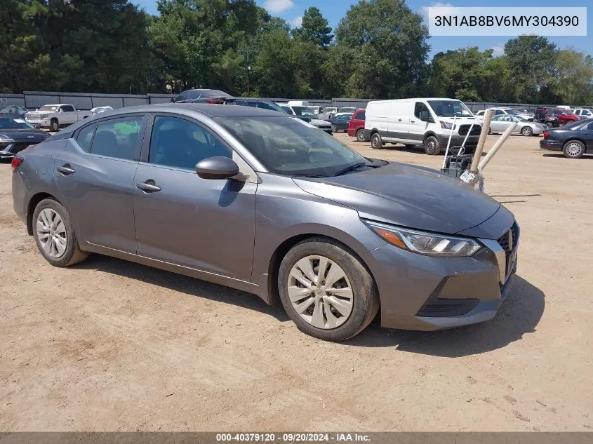 2021 Nissan Sentra S Xtronic Cvt VIN: 3N1AB8BV6MY304390 Lot: 40379120