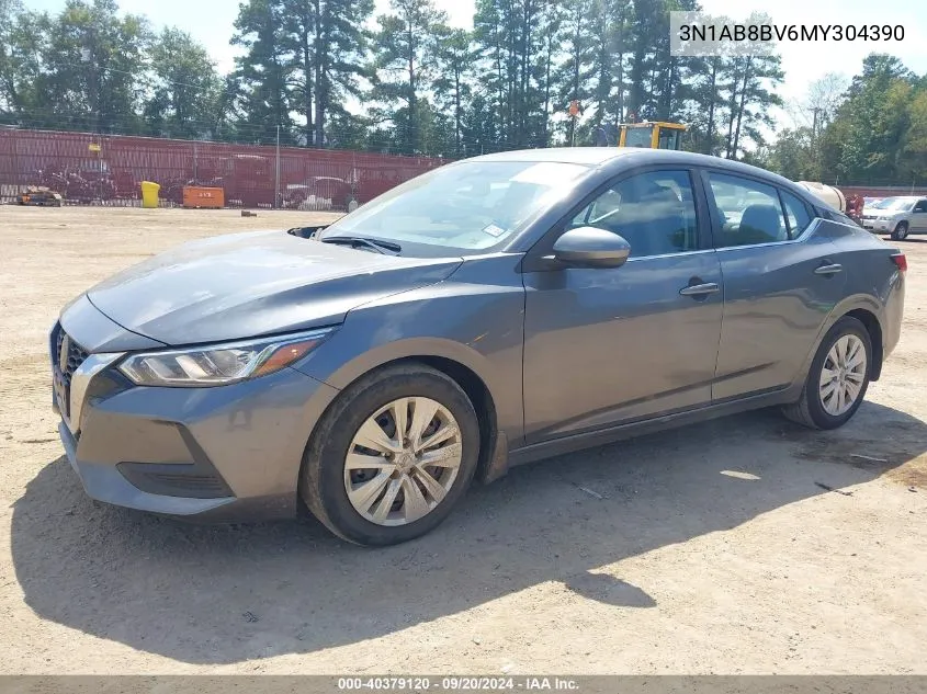 2021 Nissan Sentra S Xtronic Cvt VIN: 3N1AB8BV6MY304390 Lot: 40379120