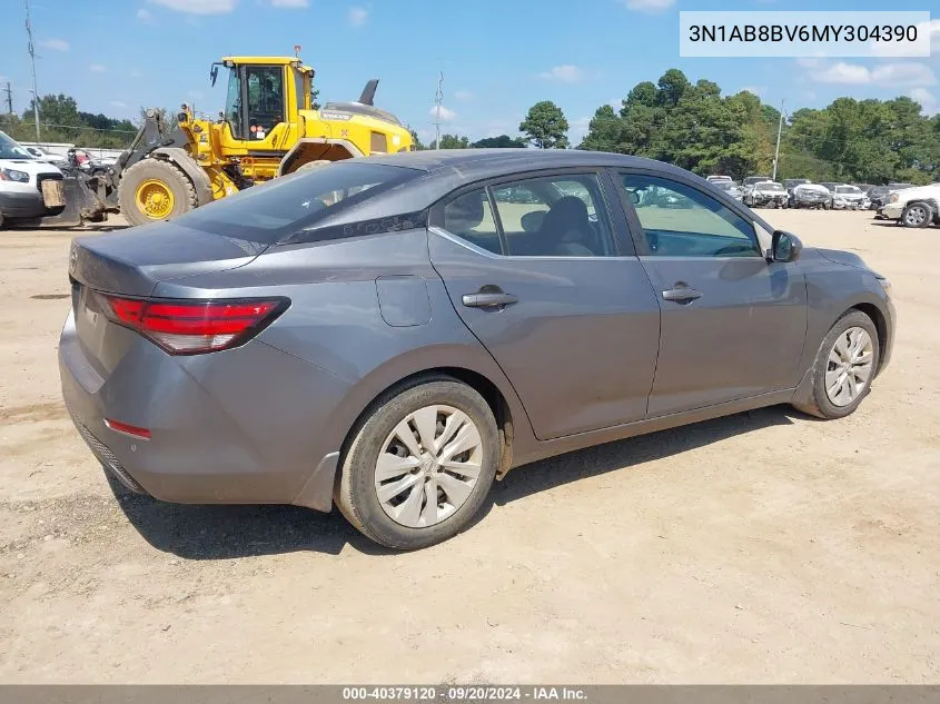 2021 Nissan Sentra S Xtronic Cvt VIN: 3N1AB8BV6MY304390 Lot: 40379120