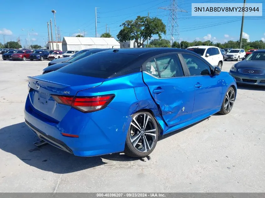 2021 Nissan Sentra Sr Xtronic Cvt VIN: 3N1AB8DV8MY283944 Lot: 40396207