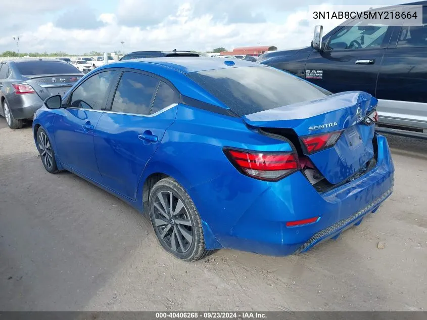 2021 Nissan Sentra Sv VIN: 3N1AB8CV5MY218664 Lot: 40406268