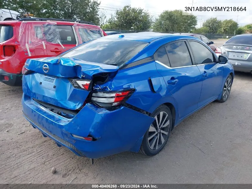 2021 Nissan Sentra Sv VIN: 3N1AB8CV5MY218664 Lot: 40406268