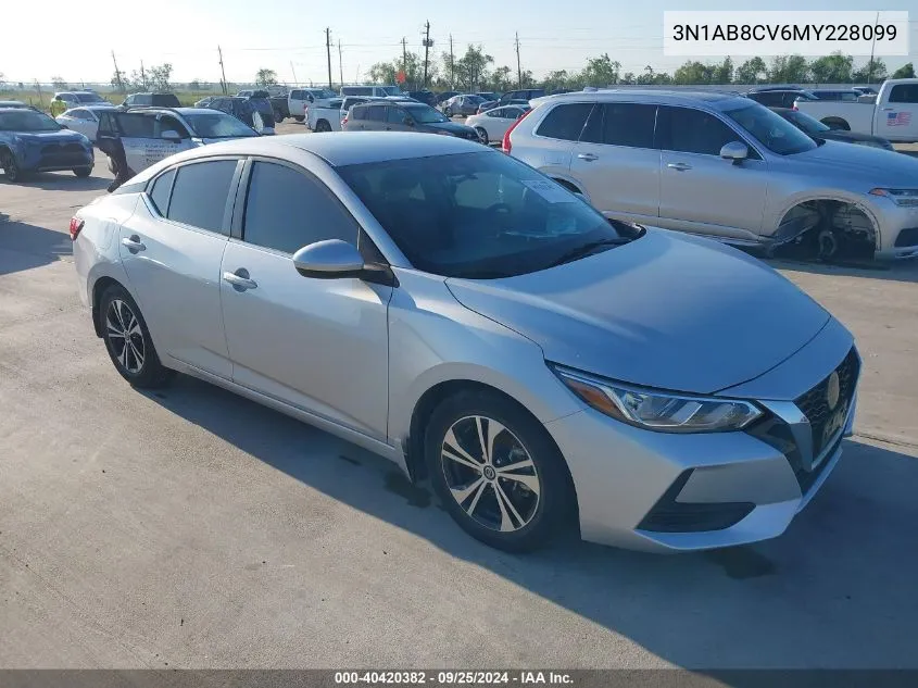 2021 Nissan Sentra Sv Xtronic Cvt VIN: 3N1AB8CV6MY228099 Lot: 40420382