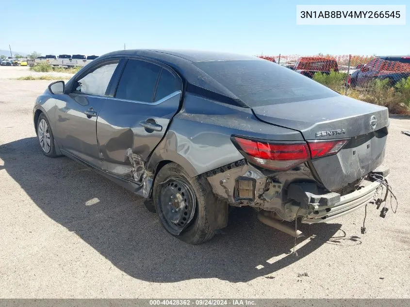 2021 Nissan Sentra S VIN: 3N1AB8BV4MY266545 Lot: 40428362