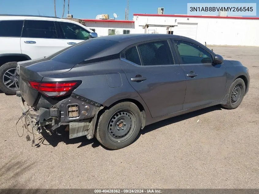 2021 Nissan Sentra S VIN: 3N1AB8BV4MY266545 Lot: 40428362