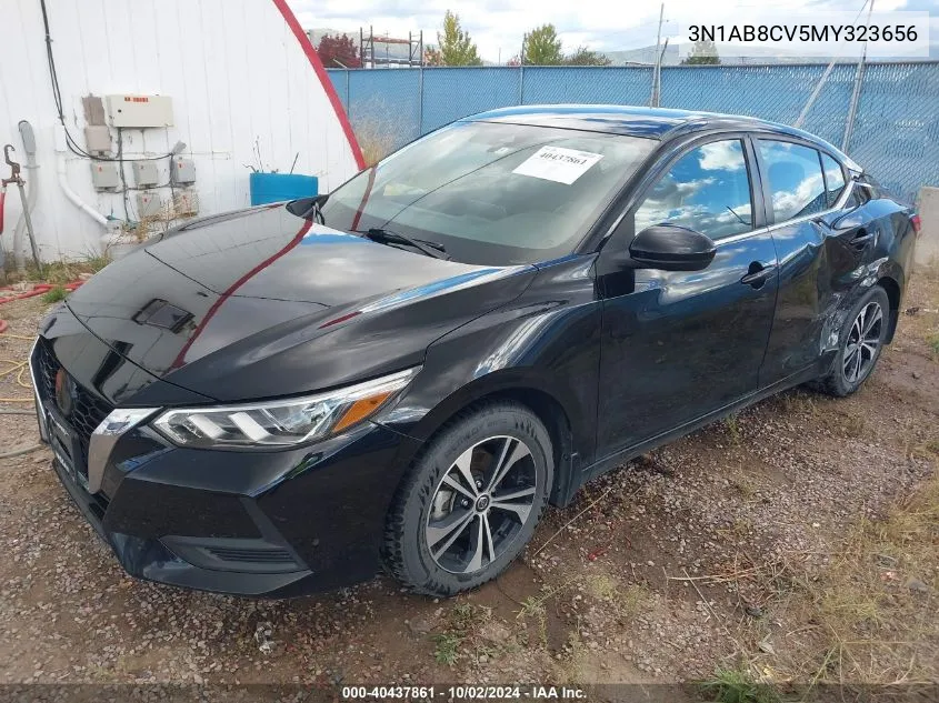 2021 Nissan Sentra Sv Xtronic Cvt VIN: 3N1AB8CV5MY323656 Lot: 40437861